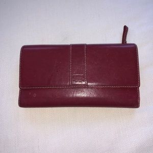 Authentic Coach Maroon Wallet Leatherware 1941